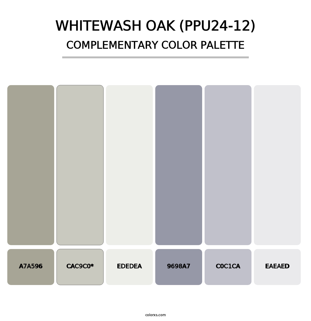 Whitewash Oak (PPU24-12) - Complementary Color Palette