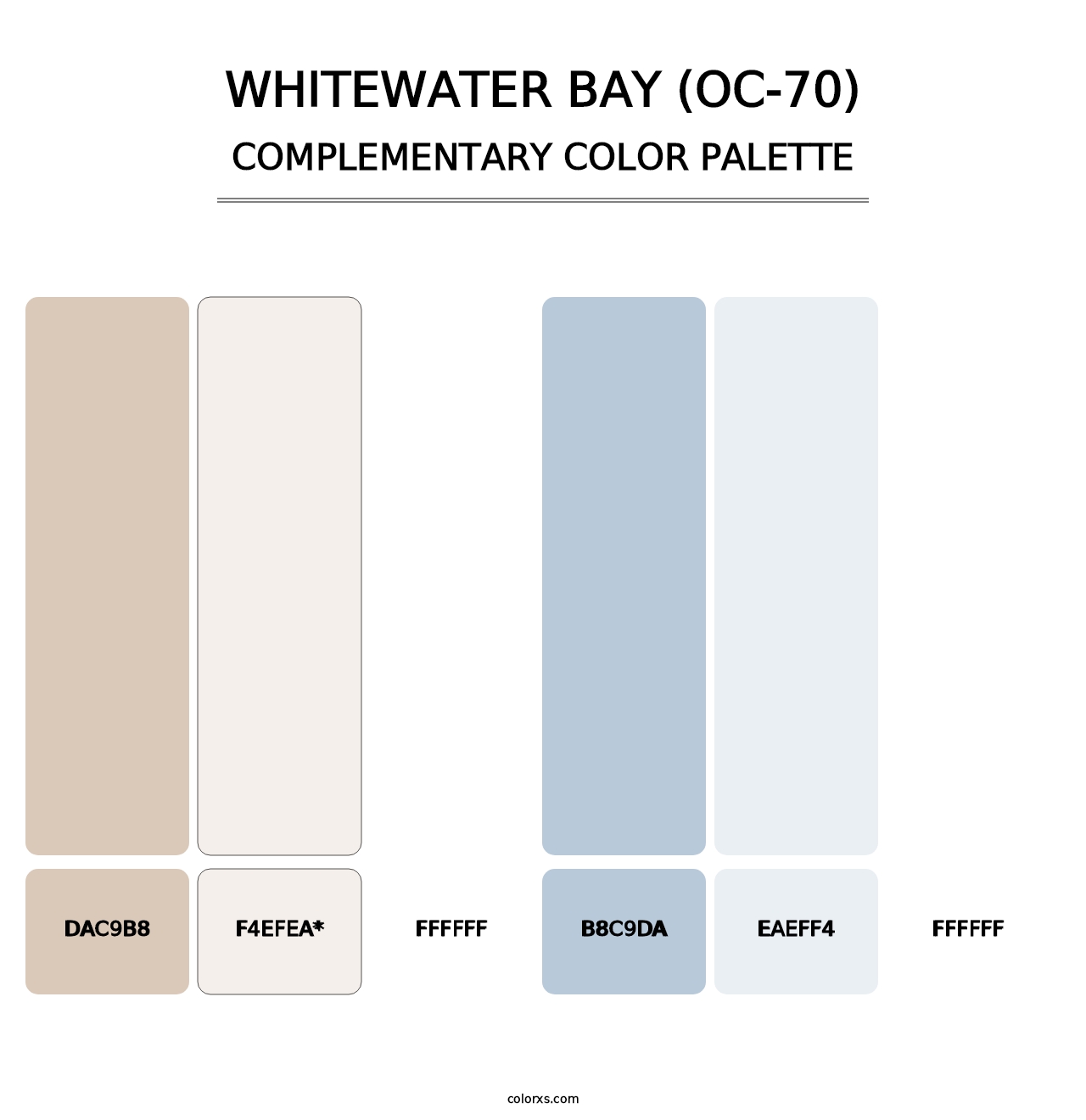 Whitewater Bay (OC-70) - Complementary Color Palette