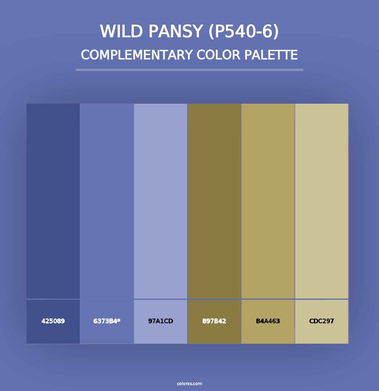 Wild Pansy (P540-6) - Complementary Color Palette