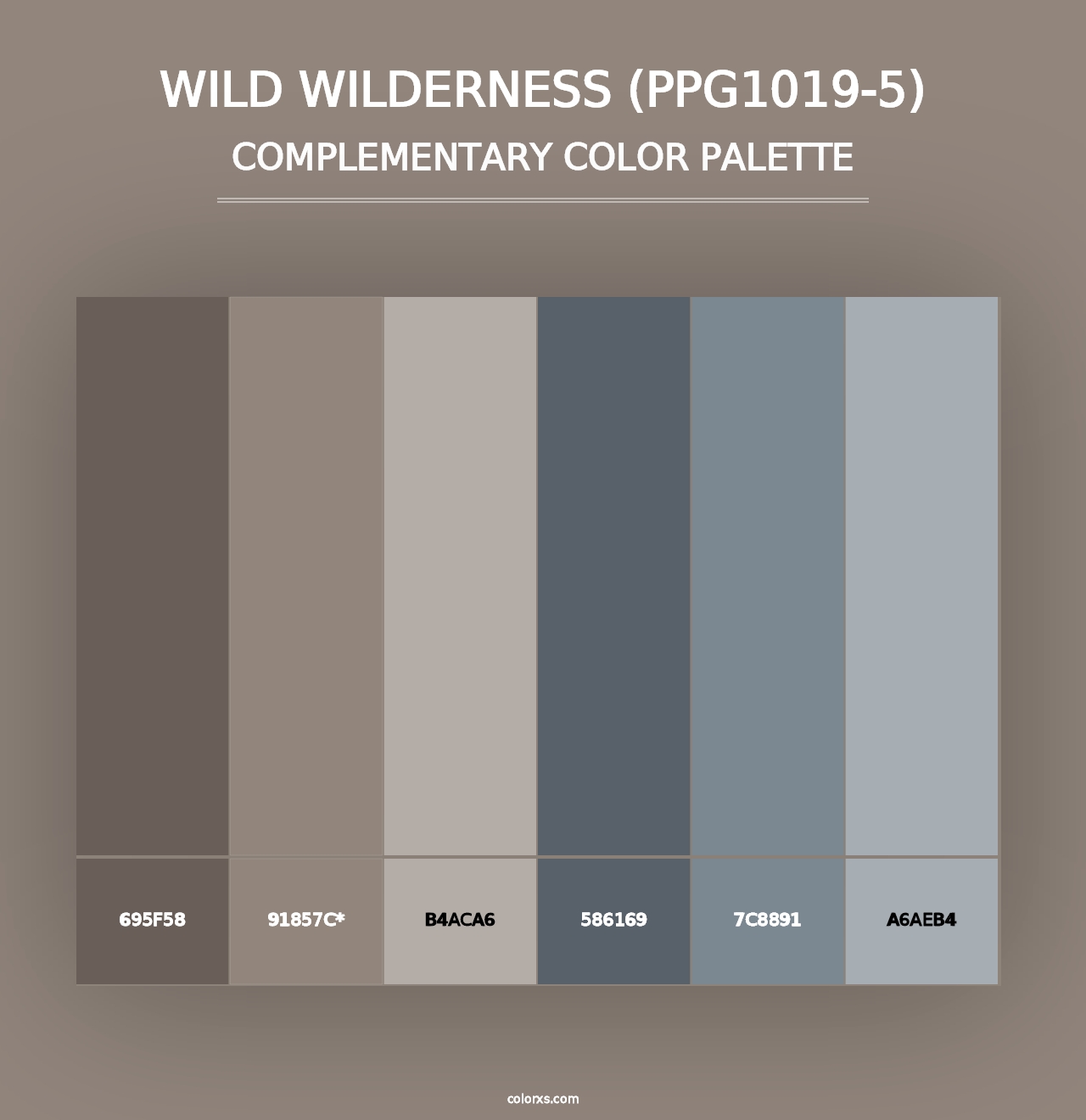 Wild Wilderness (PPG1019-5) - Complementary Color Palette