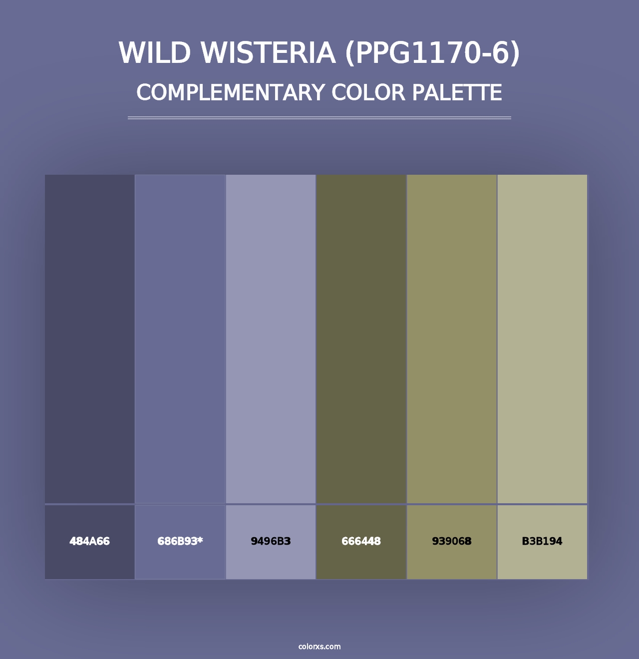 Wild Wisteria (PPG1170-6) - Complementary Color Palette