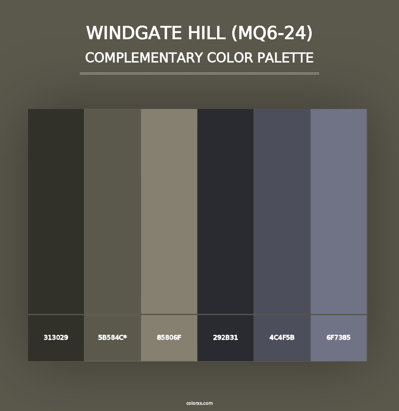 Windgate Hill (MQ6-24) - Complementary Color Palette