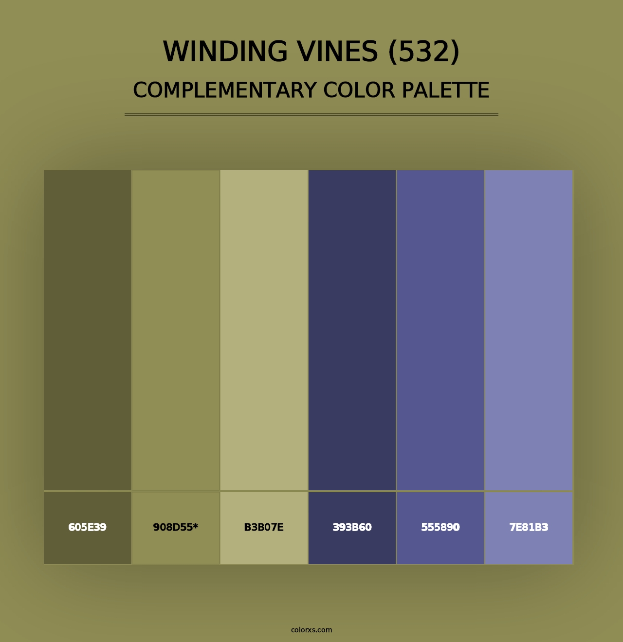 Winding Vines (532) - Complementary Color Palette