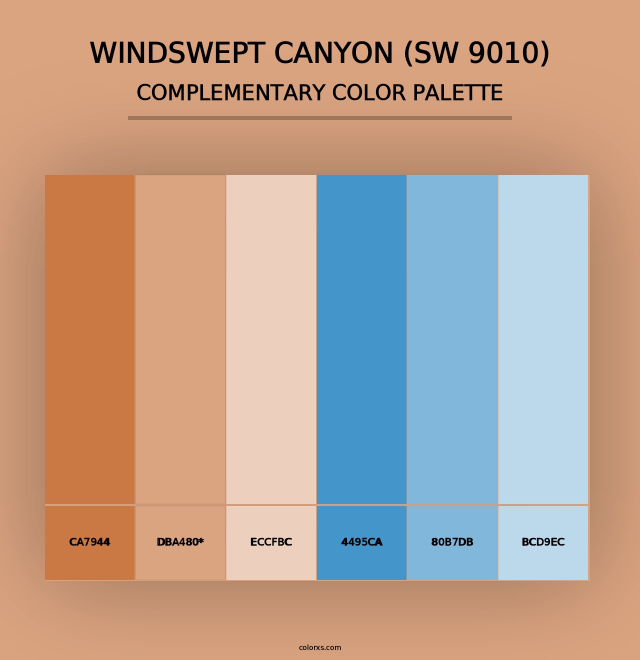 Windswept Canyon (SW 9010) - Complementary Color Palette