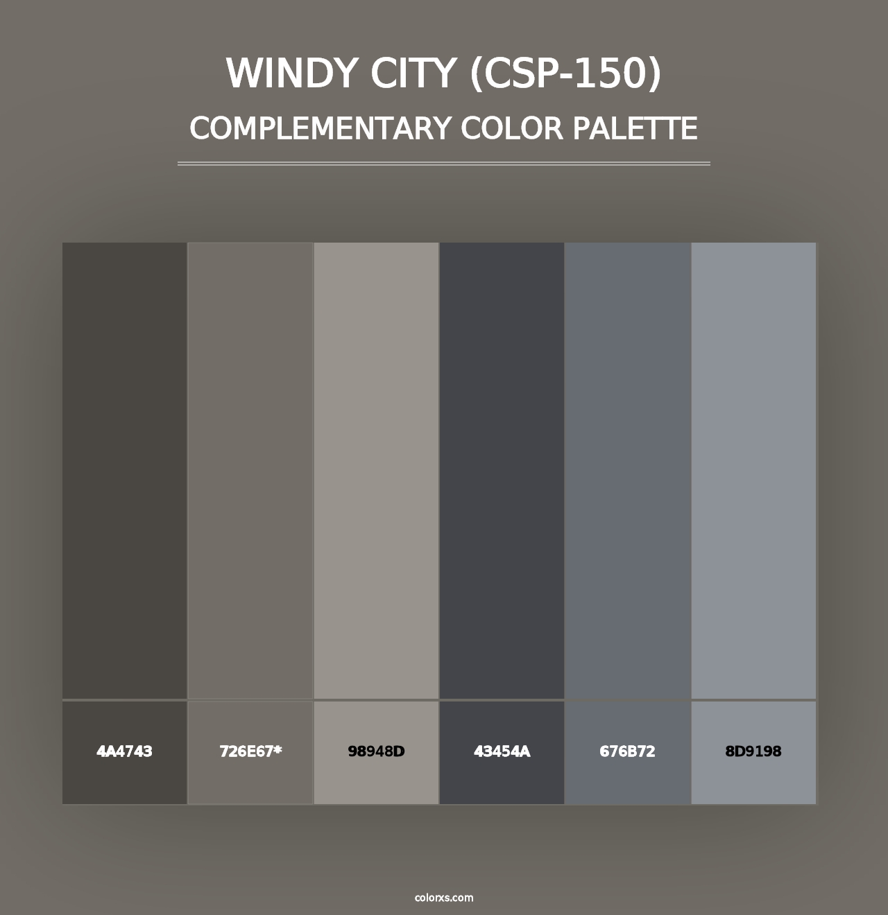 Windy City (CSP-150) - Complementary Color Palette