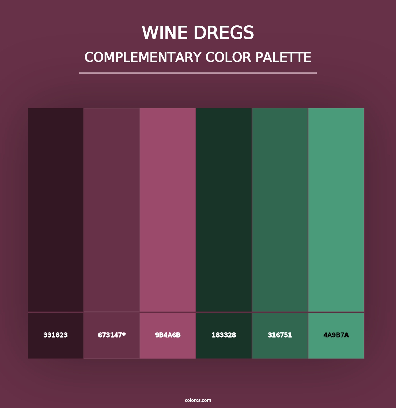 Wine Dregs - Complementary Color Palette