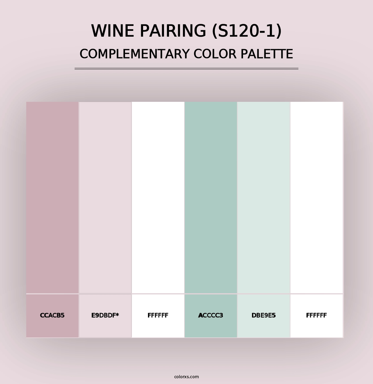 Wine Pairing (S120-1) - Complementary Color Palette