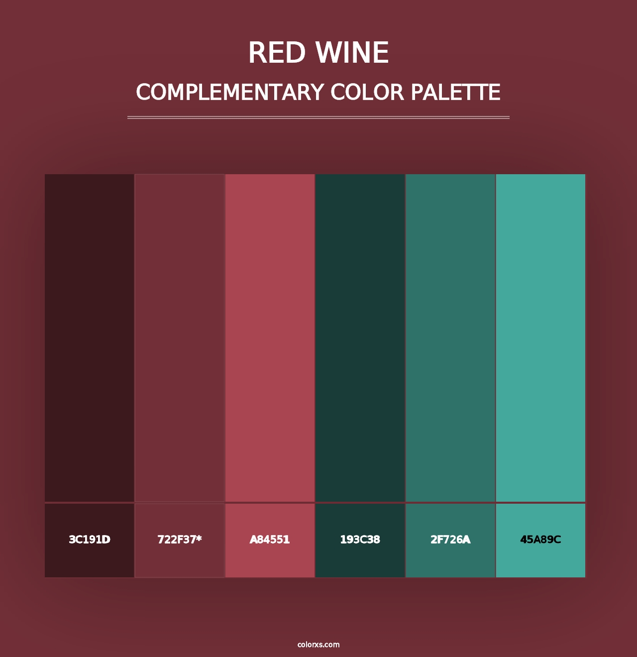 Red Wine - Complementary Color Palette