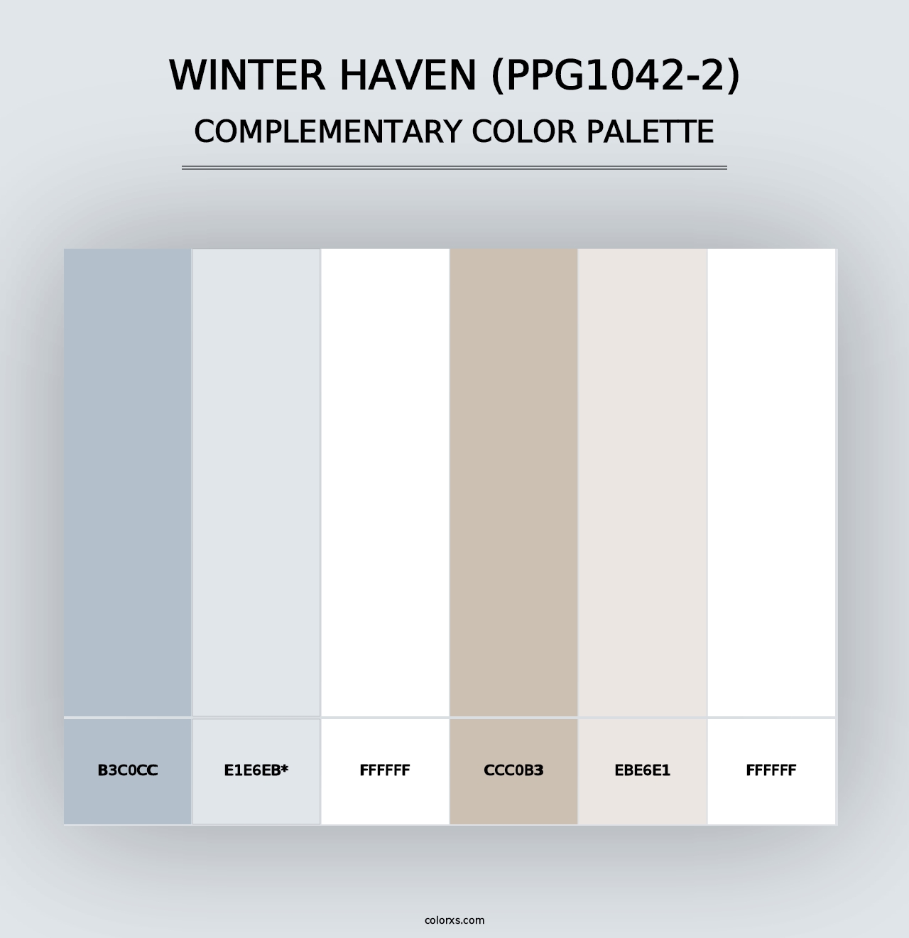 Winter Haven (PPG1042-2) - Complementary Color Palette