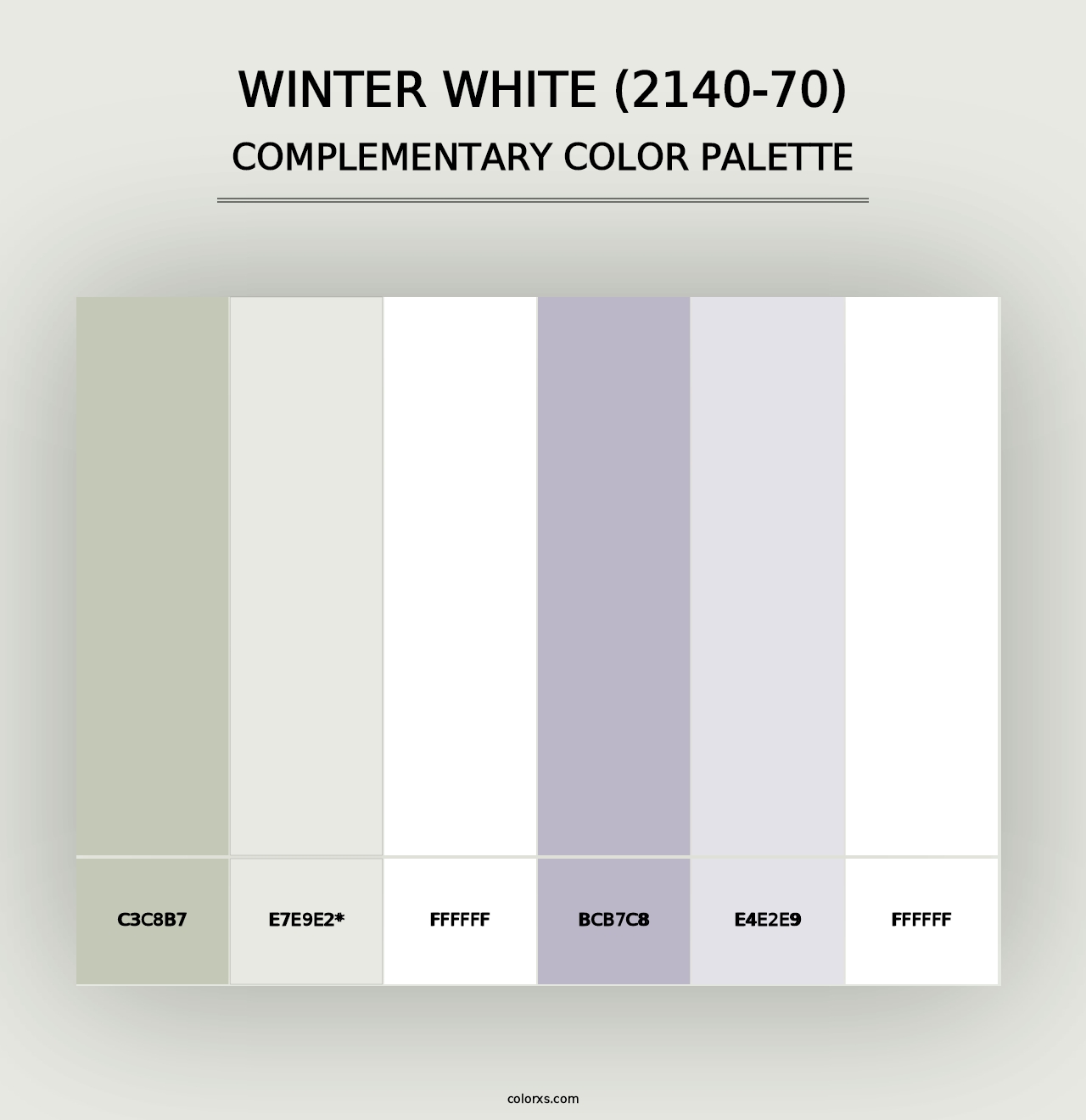 Winter White (2140-70) - Complementary Color Palette