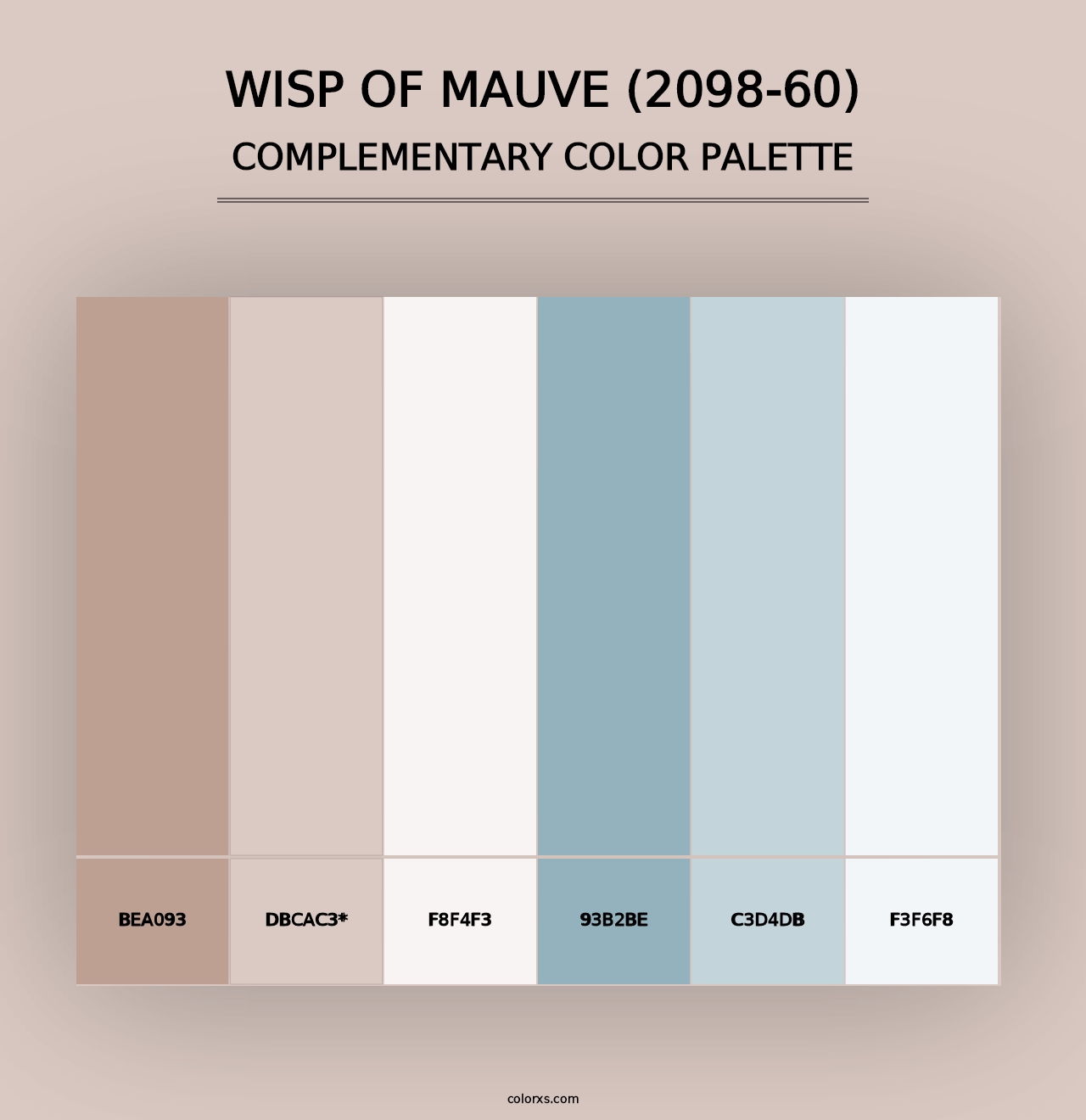 Wisp of Mauve (2098-60) - Complementary Color Palette