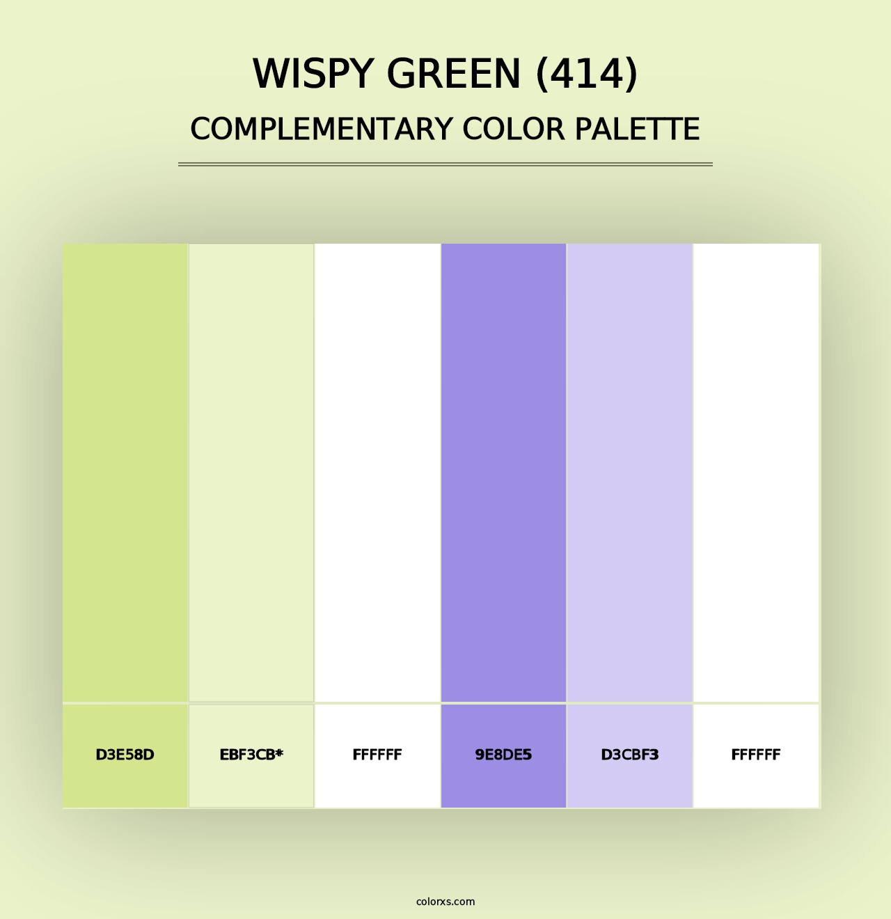 Wispy Green (414) - Complementary Color Palette