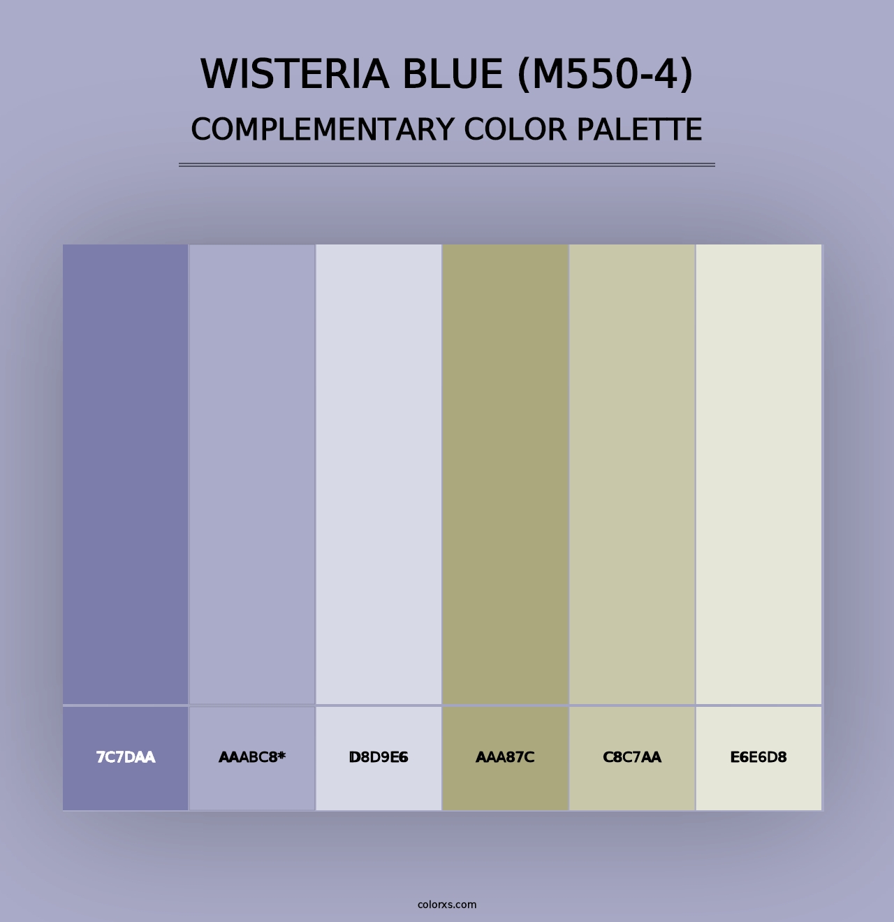 Wisteria Blue (M550-4) - Complementary Color Palette