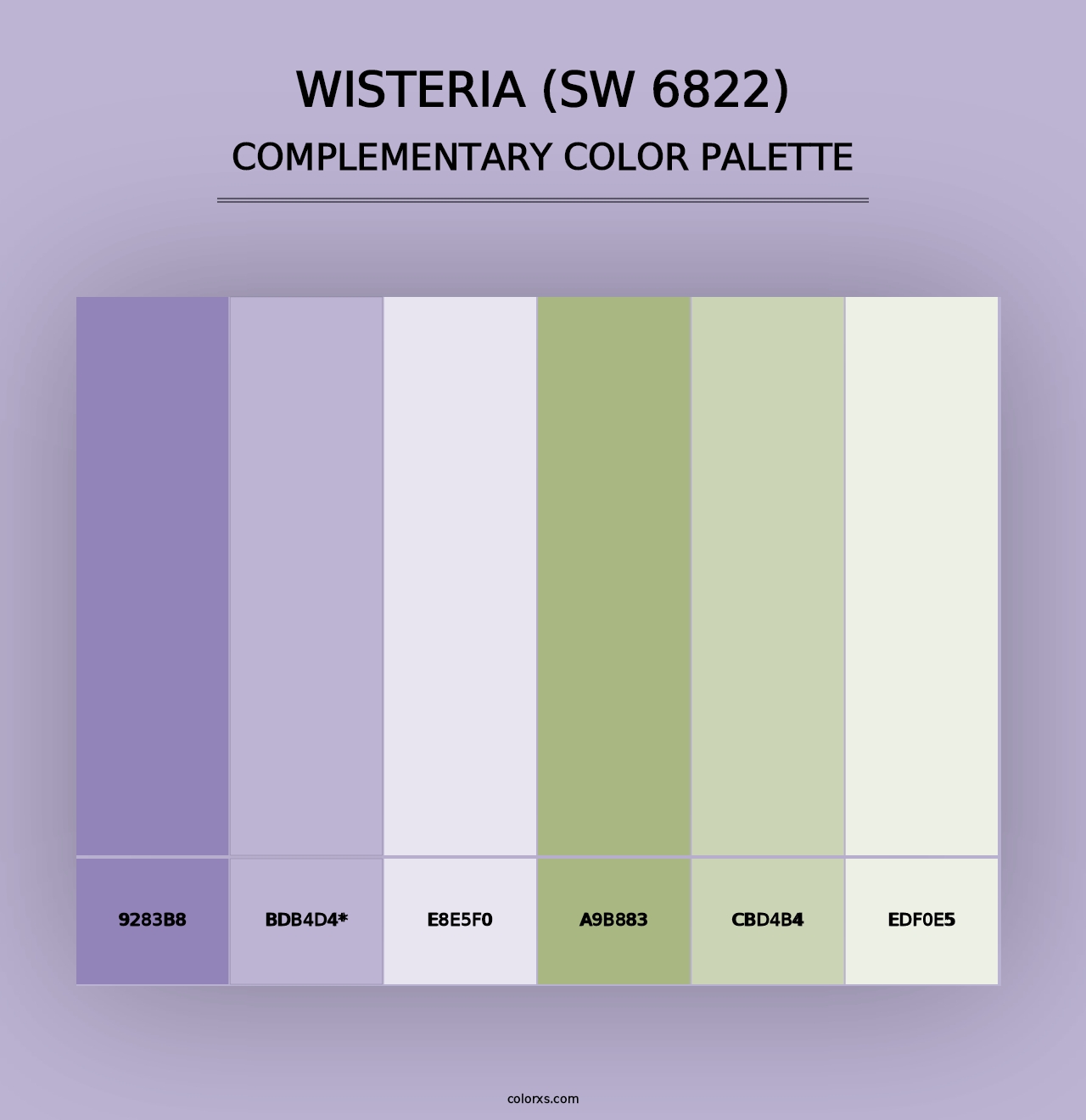 Wisteria (SW 6822) - Complementary Color Palette