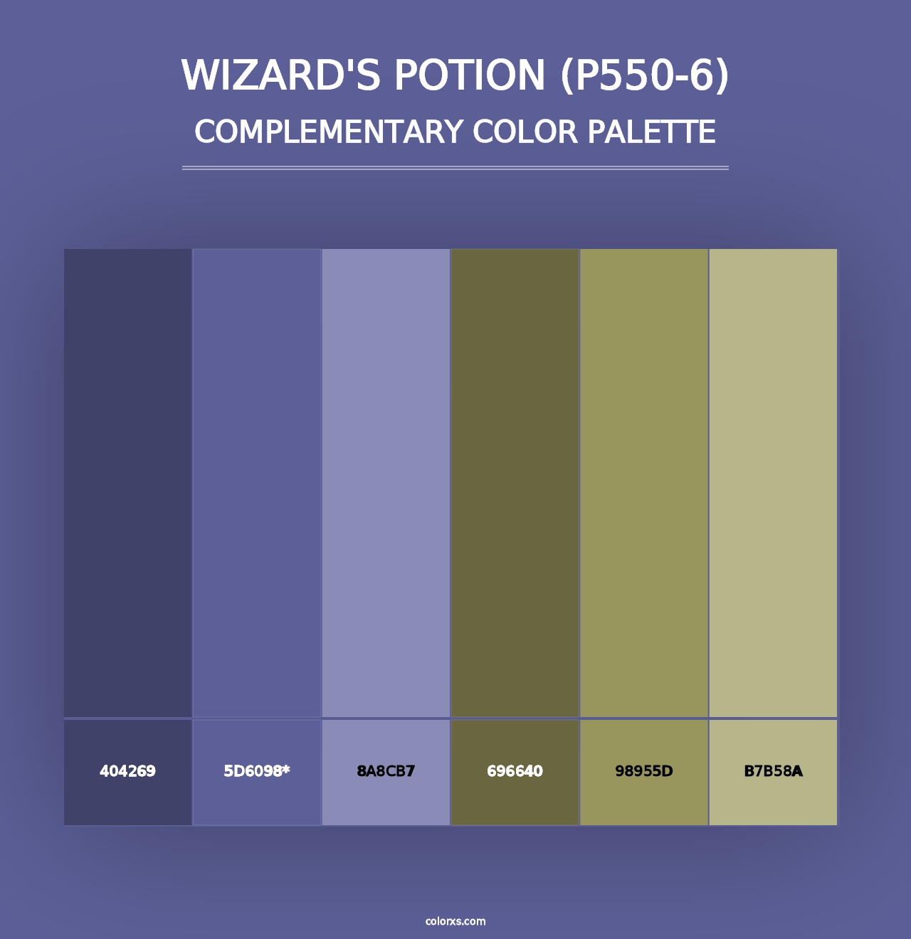 Wizard'S Potion (P550-6) - Complementary Color Palette