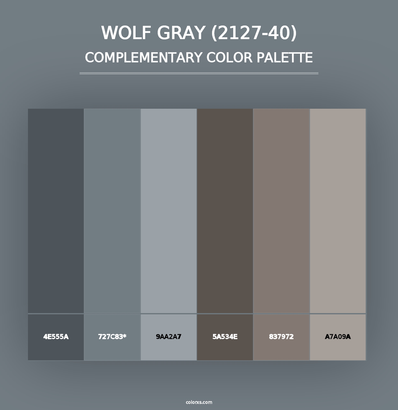 Wolf Gray (2127-40) - Complementary Color Palette