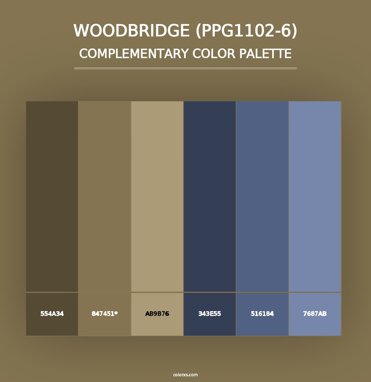 Woodbridge (PPG1102-6) - Complementary Color Palette