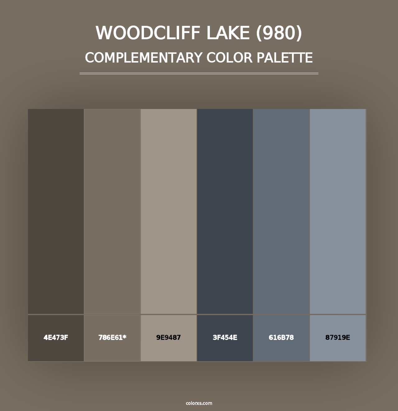 Benjamin Moore Woodcliff Lake (980) Paint coordinating colors and ...