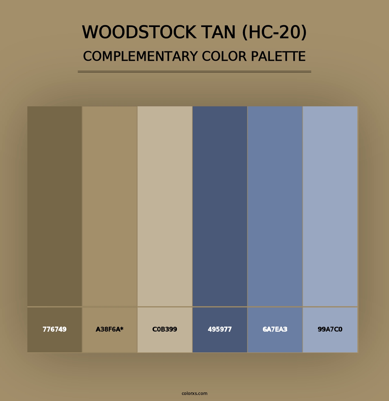 Woodstock Tan (HC-20) - Complementary Color Palette