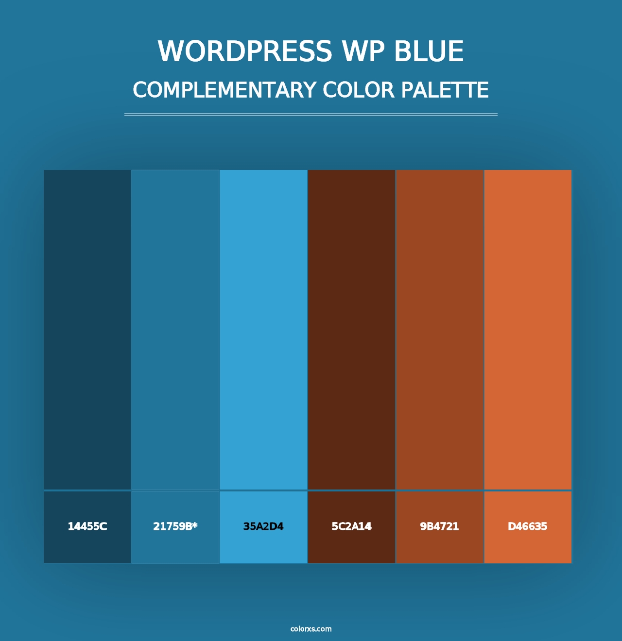 WordPress WP Blue - Complementary Color Palette