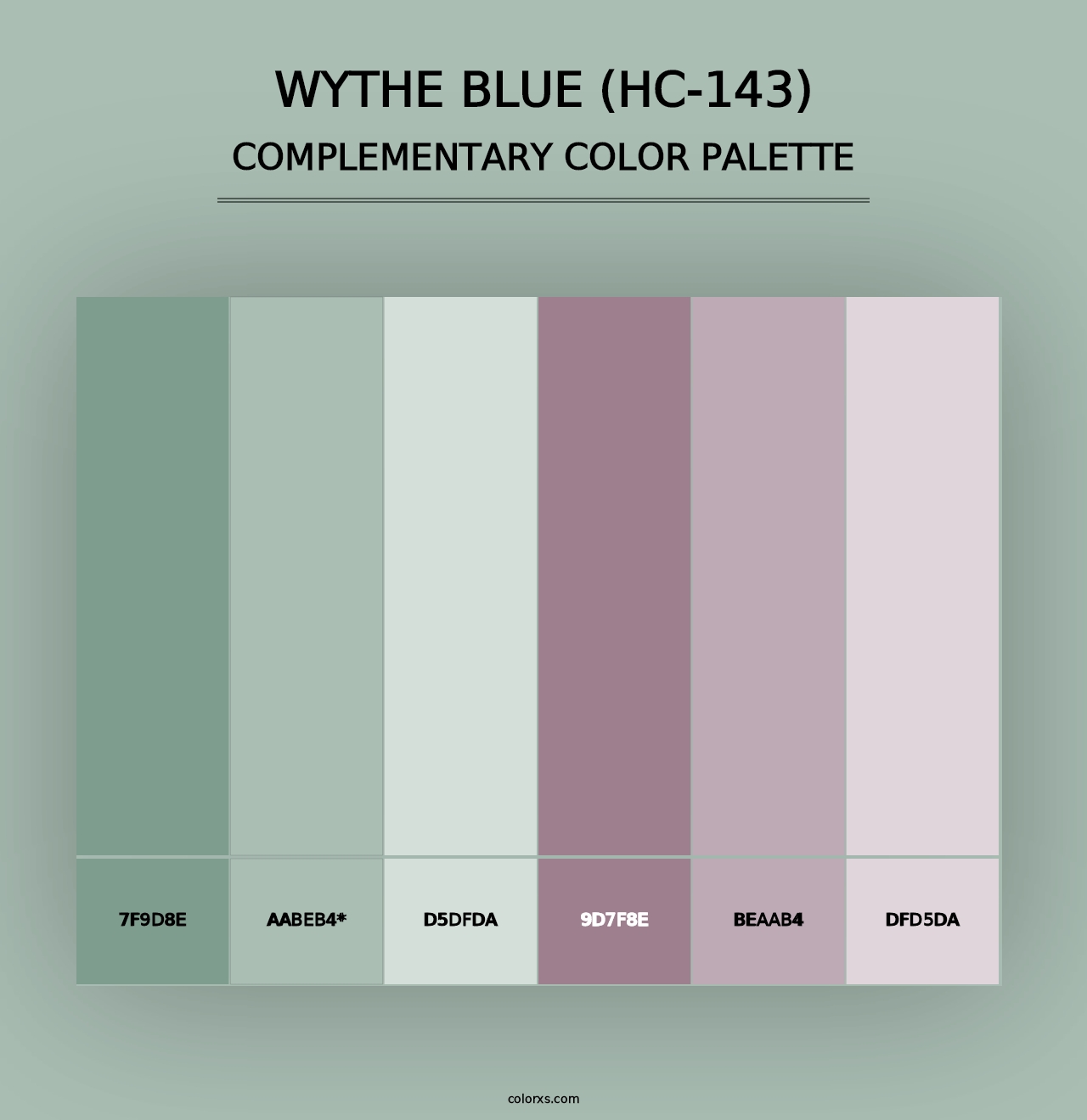 Wythe Blue (HC-143) - Complementary Color Palette