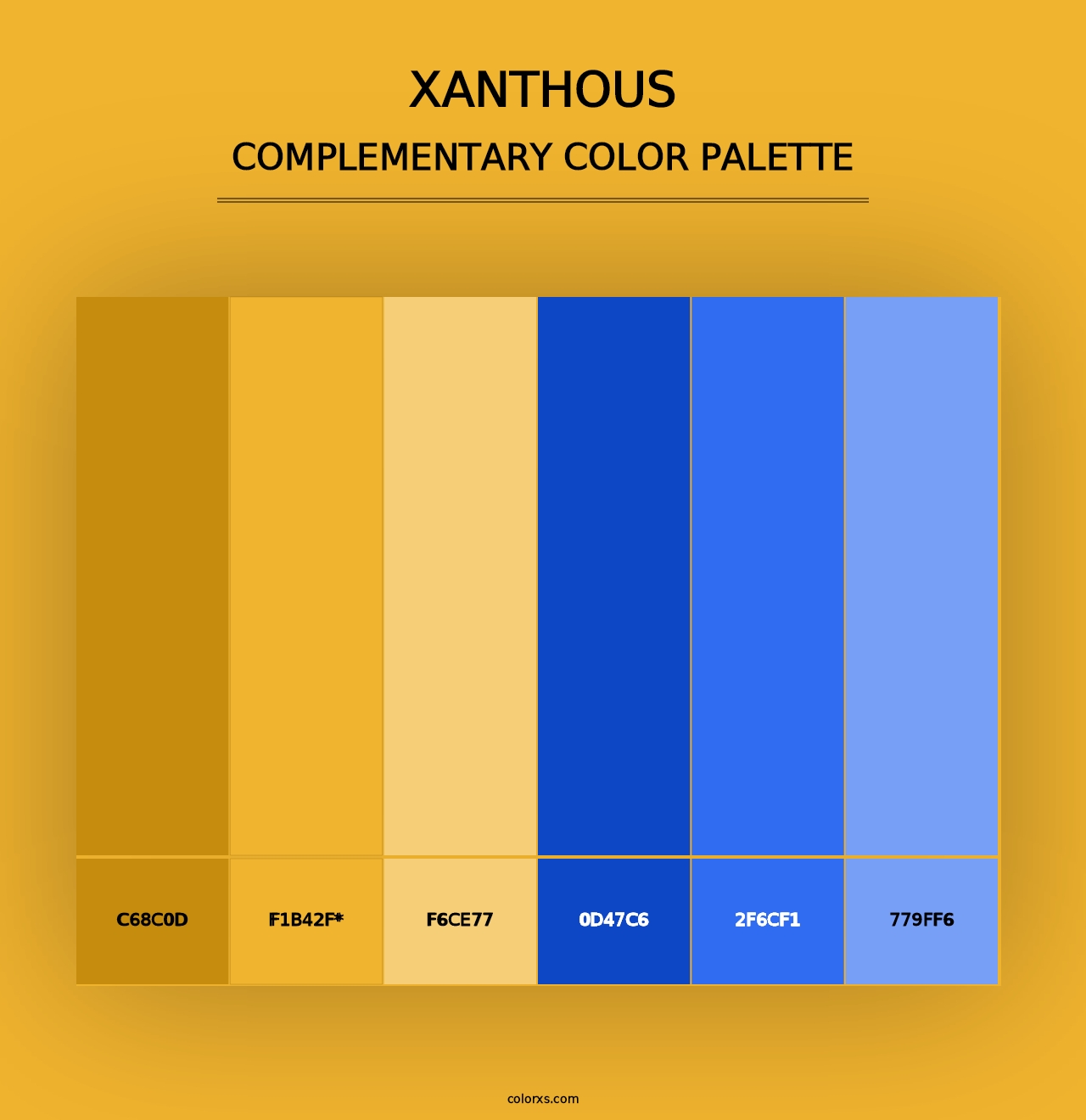 Xanthous - Complementary Color Palette