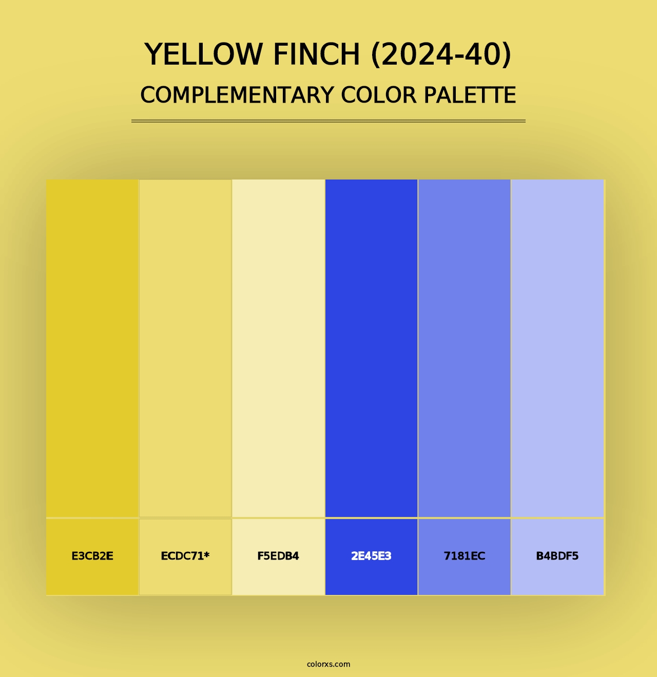 Yellow Finch (2024-40) - Complementary Color Palette