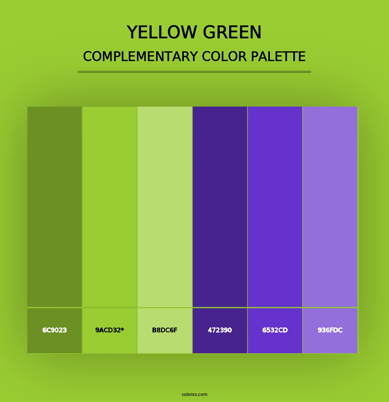 Yellow Green - Complementary Color Palette