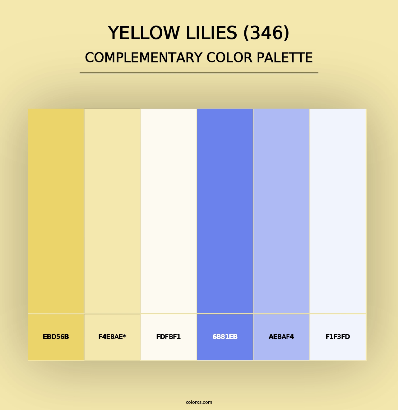 Yellow Lilies (346) - Complementary Color Palette