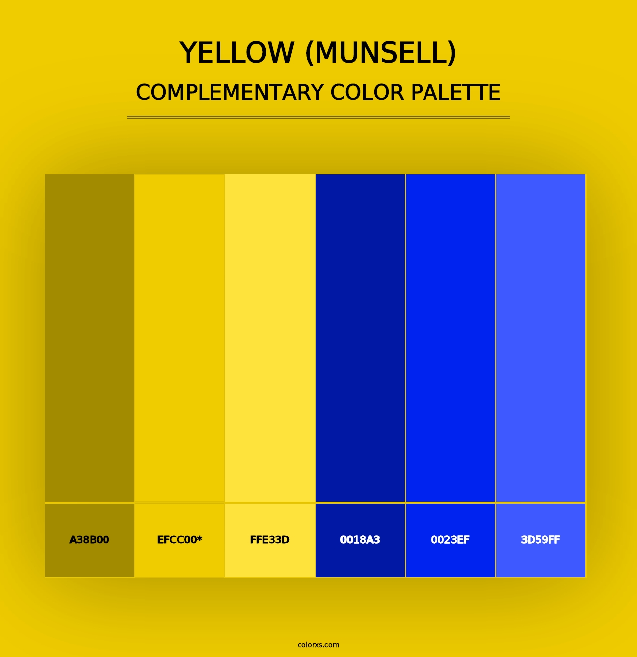 Yellow (Munsell) - Complementary Color Palette