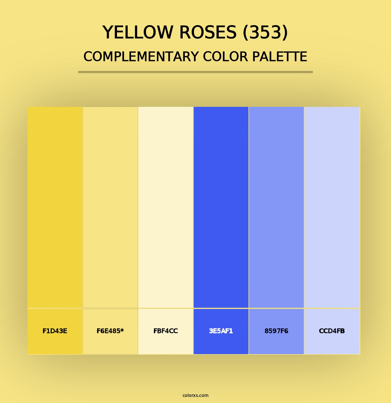 Yellow Roses (353) - Complementary Color Palette