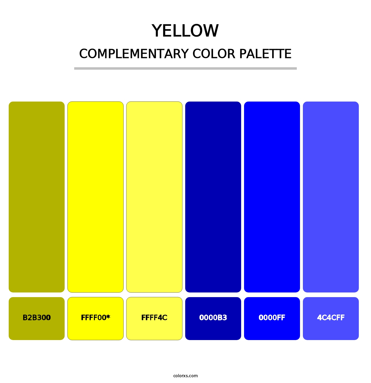 Yellow - Complementary Color Palette