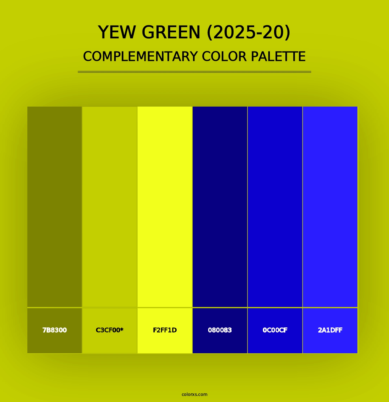 Yew Green (2025-20) - Complementary Color Palette