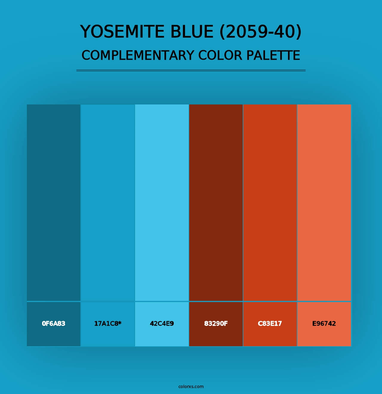 Yosemite Blue (2059-40) - Complementary Color Palette