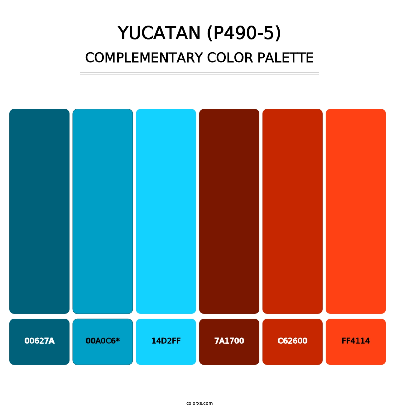 Yucatan (P490-5) - Complementary Color Palette