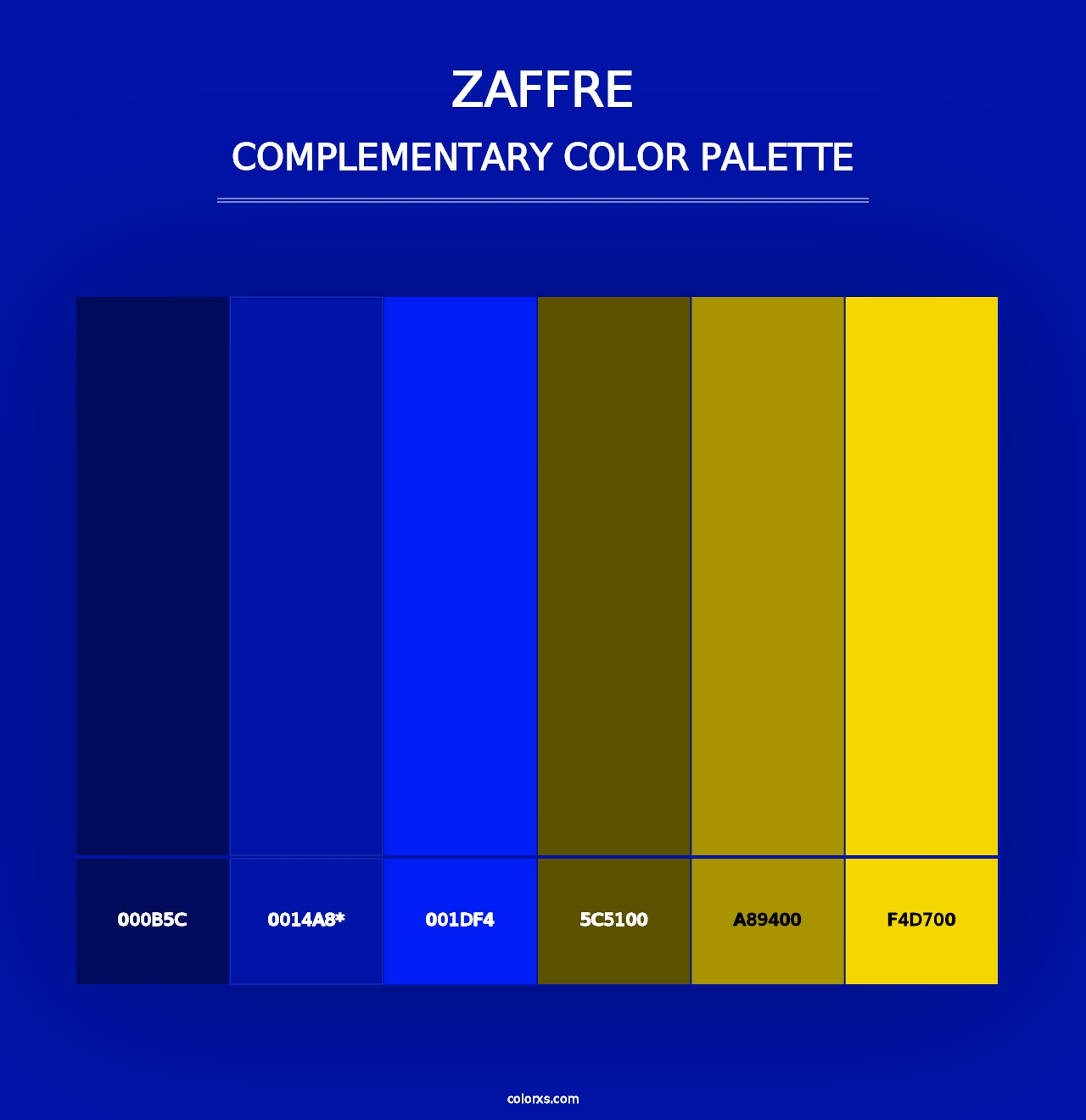 Zaffre - Complementary Color Palette