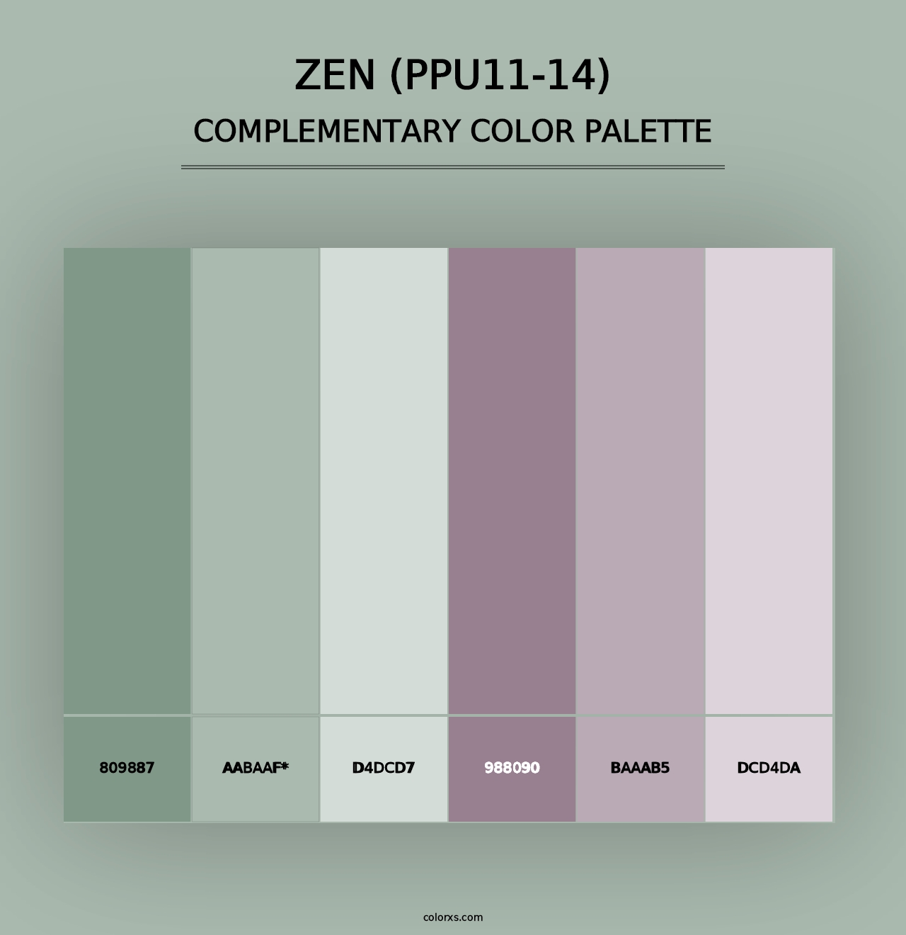 Zen (PPU11-14) - Complementary Color Palette