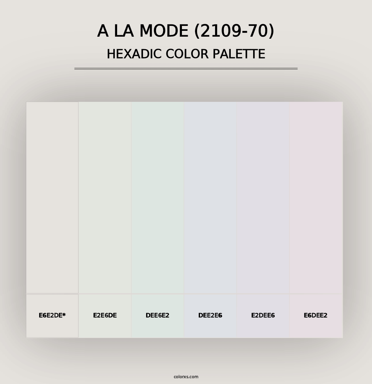 A la Mode (2109-70) - Hexadic Color Palette