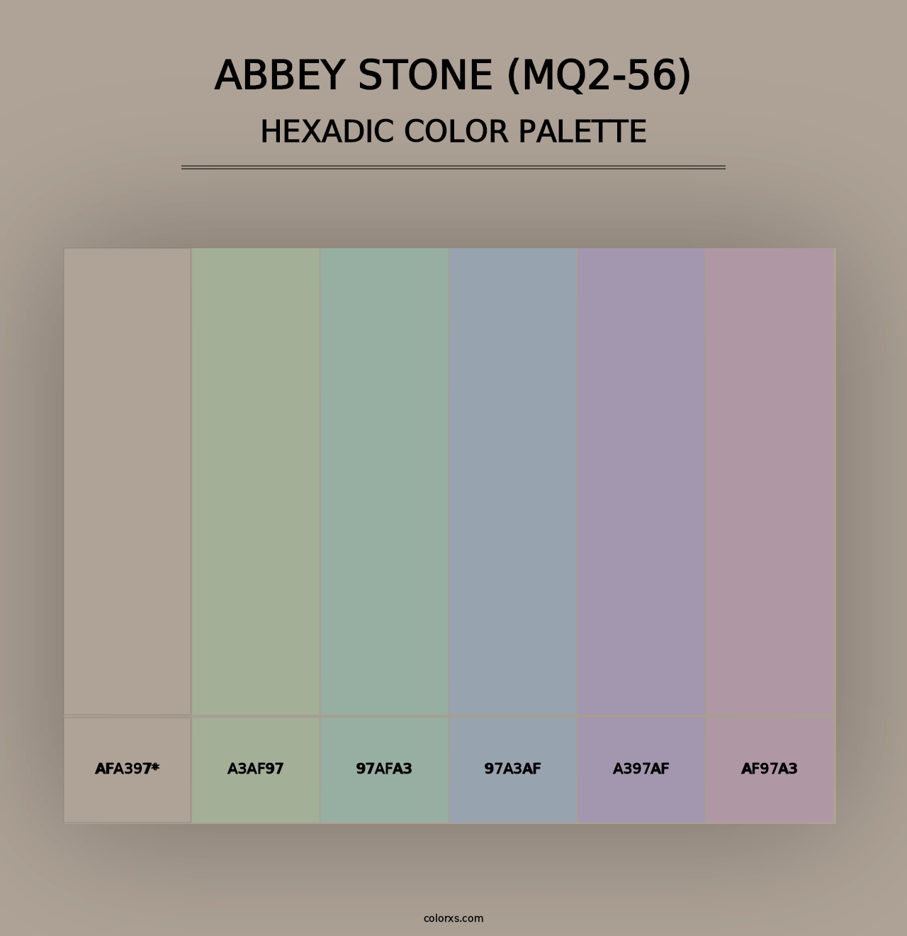 Abbey Stone (MQ2-56) - Hexadic Color Palette