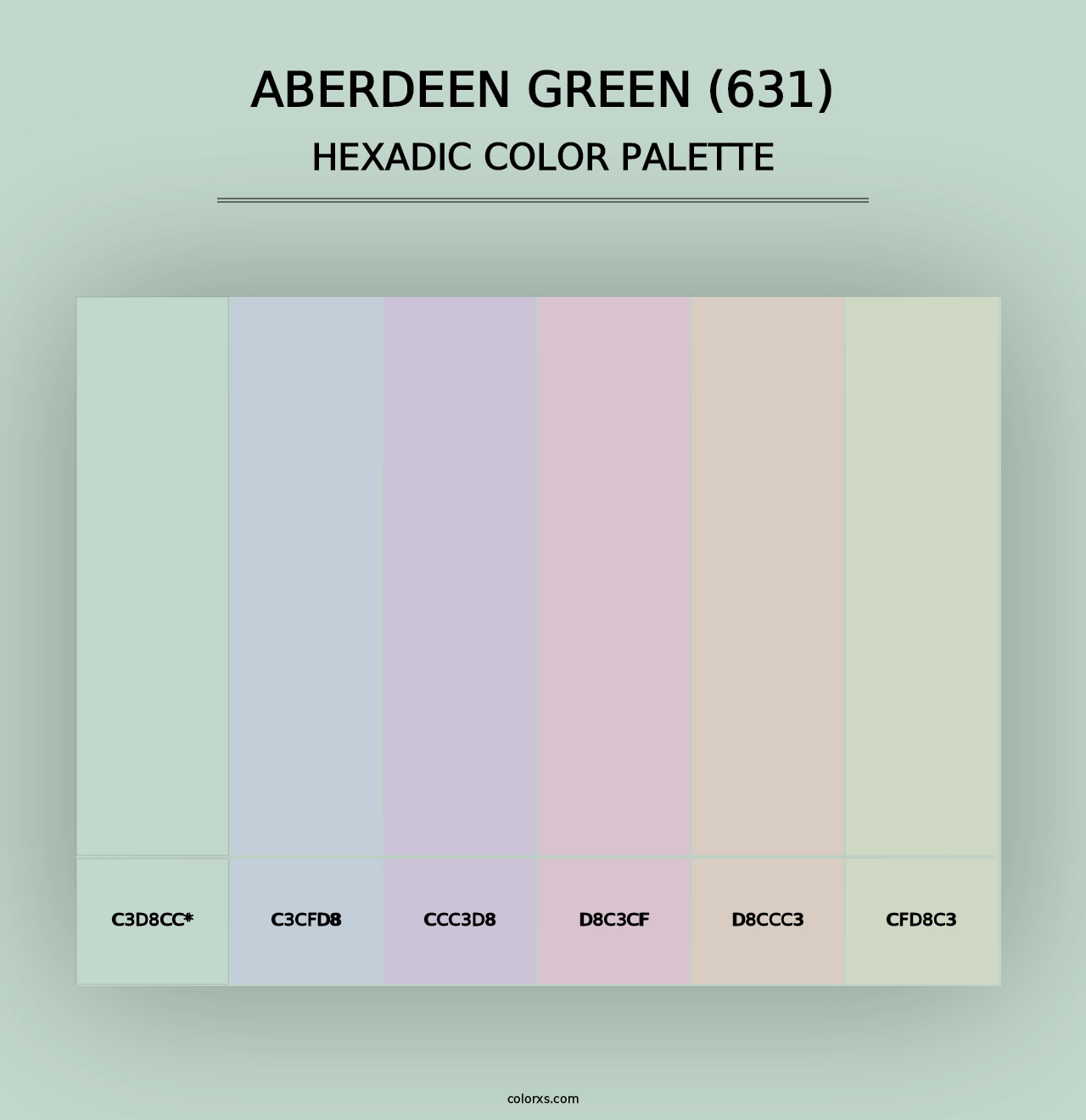 Aberdeen Green (631) - Hexadic Color Palette