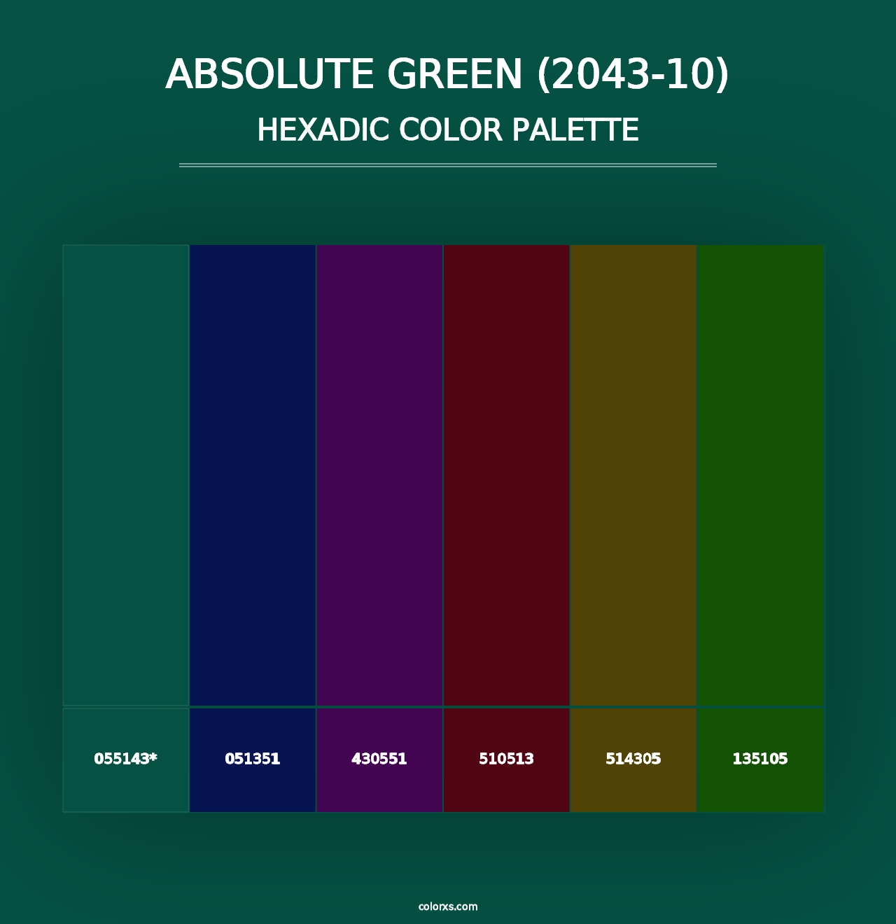 Absolute Green (2043-10) - Hexadic Color Palette