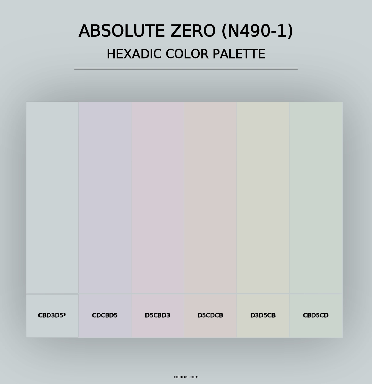 Absolute Zero (N490-1) - Hexadic Color Palette