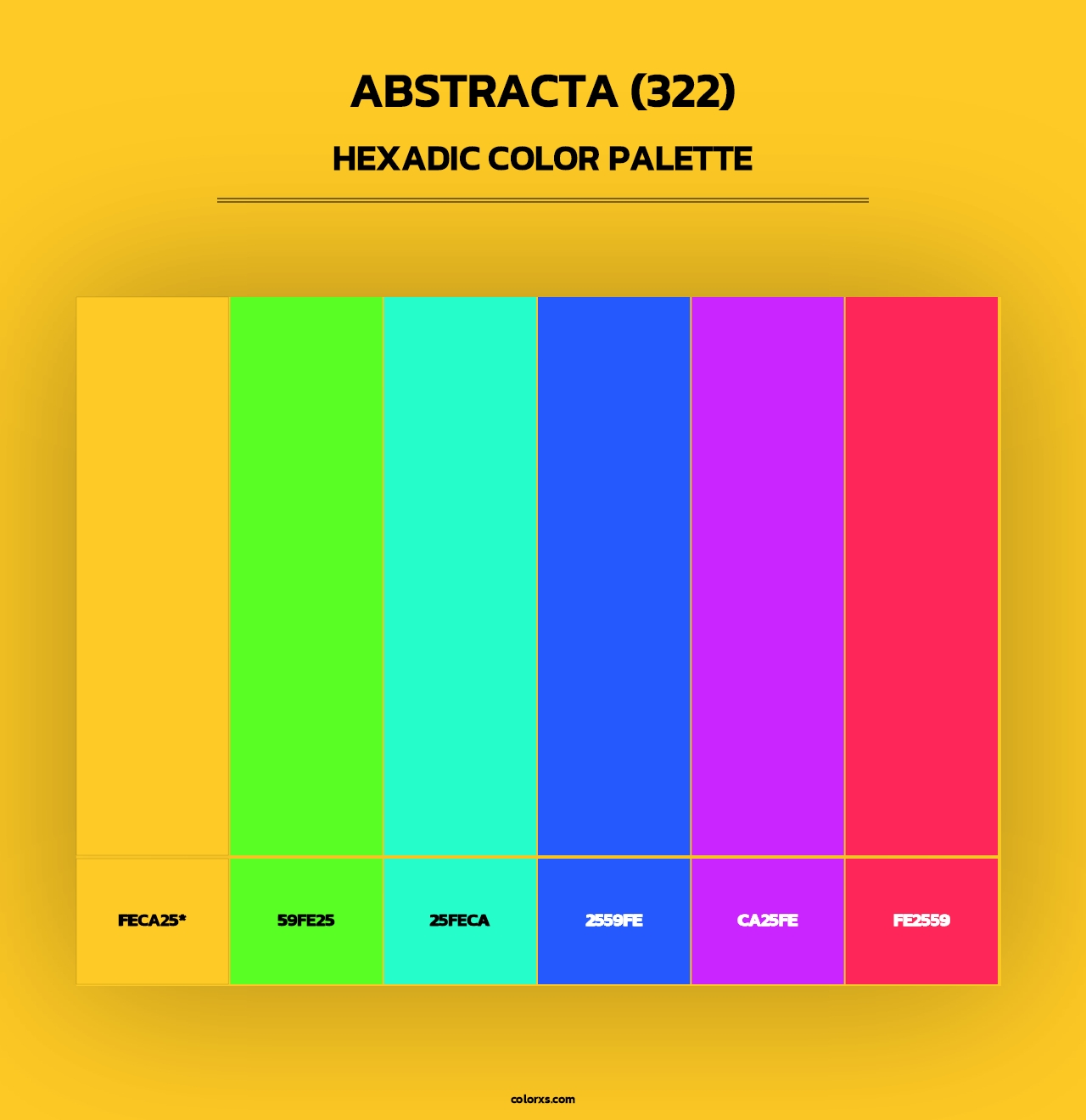 Abstracta (322) - Hexadic Color Palette