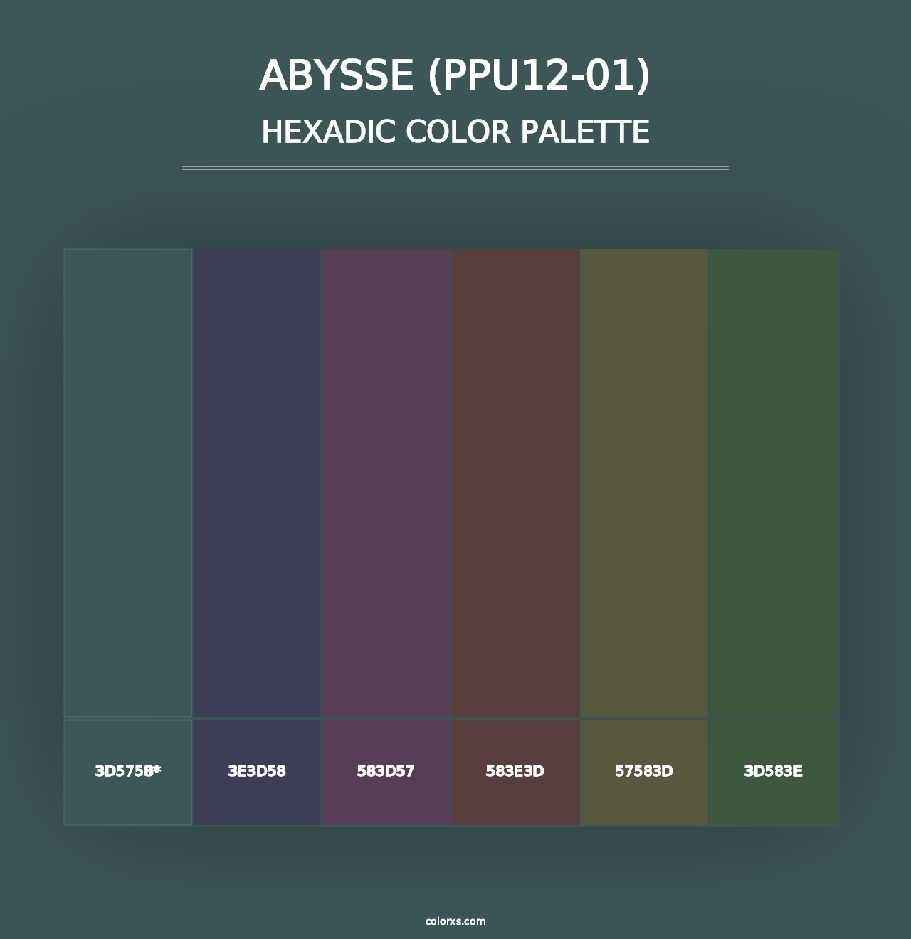 Abysse (PPU12-01) - Hexadic Color Palette