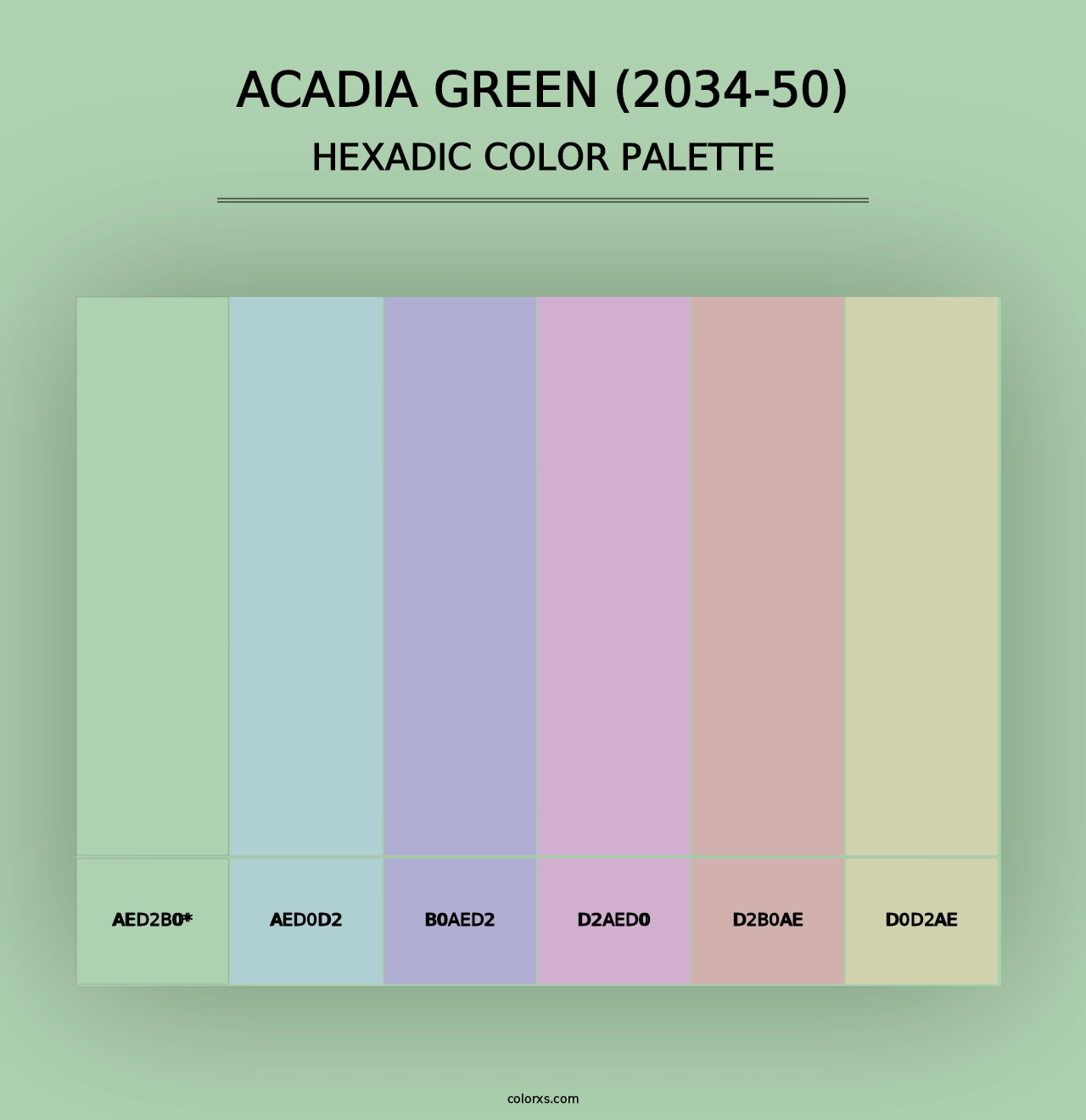 Acadia Green (2034-50) - Hexadic Color Palette