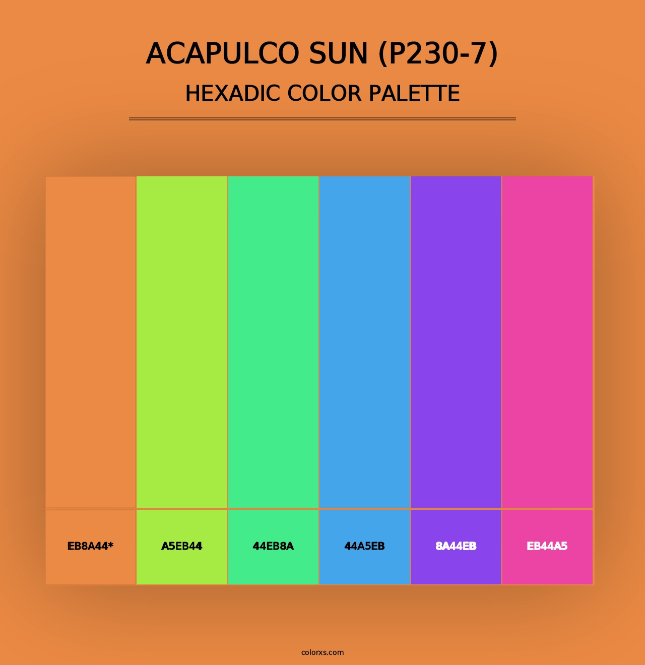 Acapulco Sun (P230-7) - Hexadic Color Palette