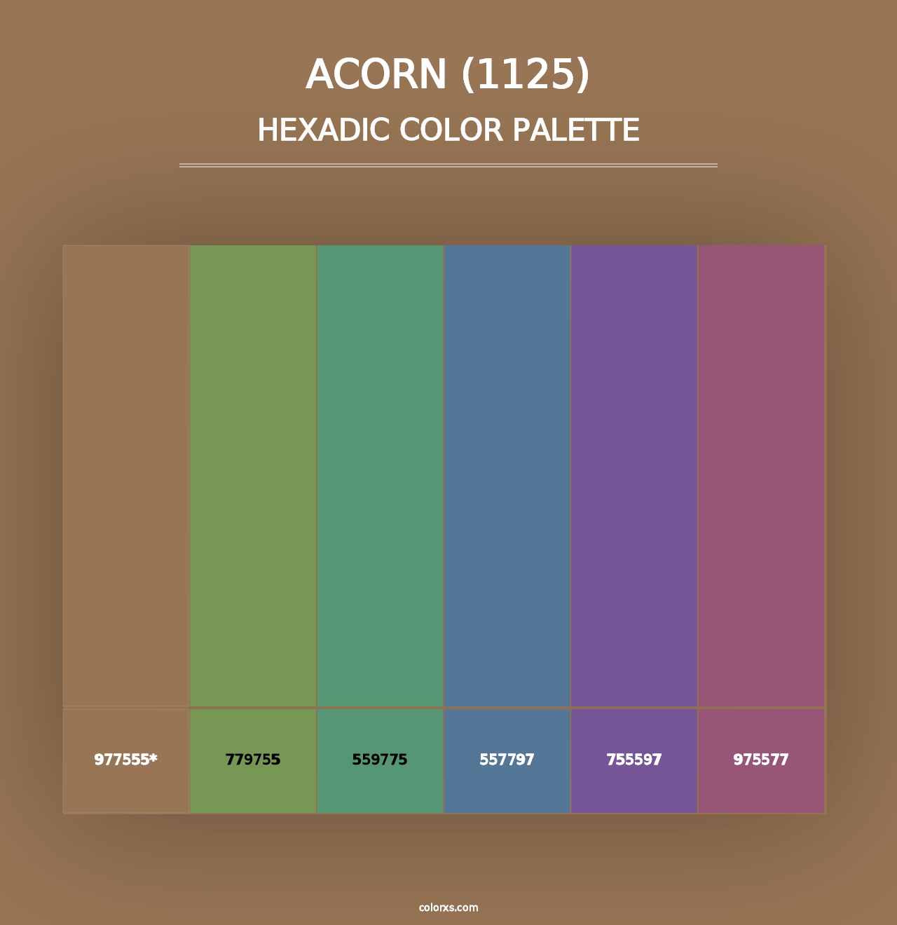 Acorn (1125) - Hexadic Color Palette