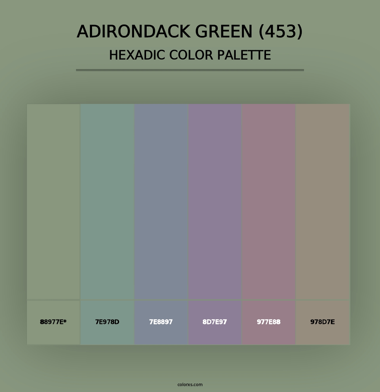 Adirondack Green (453) - Hexadic Color Palette