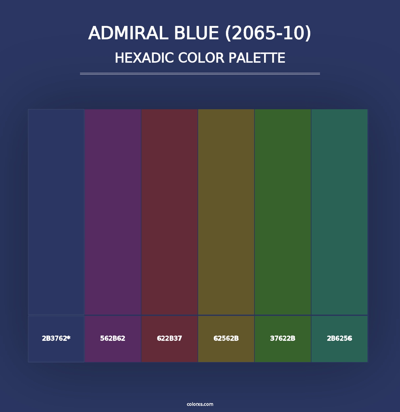 Admiral Blue (2065-10) - Hexadic Color Palette