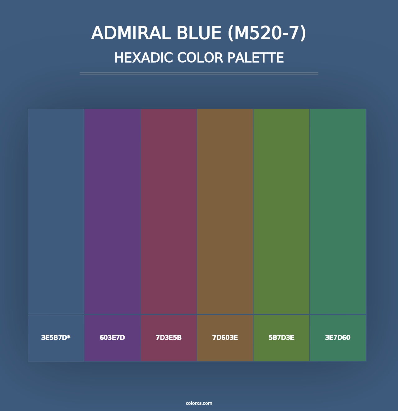 Admiral Blue (M520-7) - Hexadic Color Palette